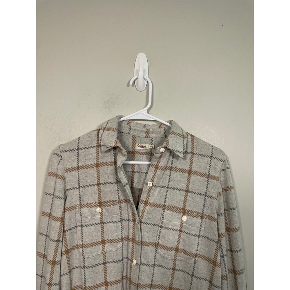 Faherty Legend Sweater Shirt in Windowpane Plaid Size XS Casual Fall Layering - Picture 3 of 11